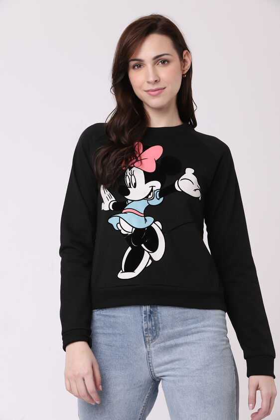 Black Graphic Straight Top, Black, image 3